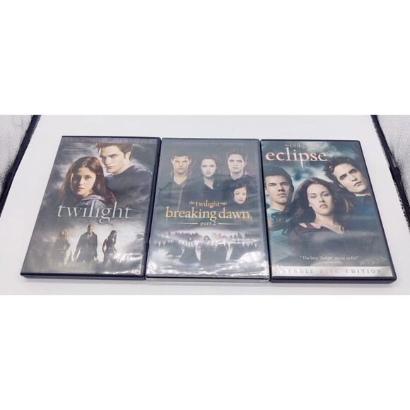Twilight Saga DVDs Twilight Breaking Dawn (NEW) Eclipse DVD Lot Set Of 3 Movies - Picture 4 of 7